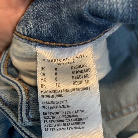 American Eagle Outfitters Super Stretch Skinny Jeans, Raw Hem, Size 8 Regular - Picture 5 of 8